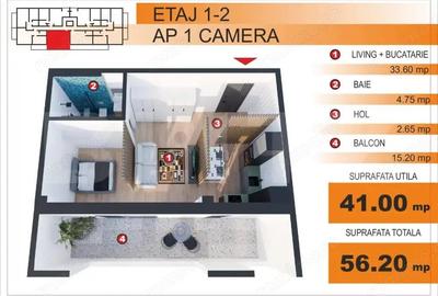 Comision 0%! Apartament tip studio, zona Imparatul Traian - 1