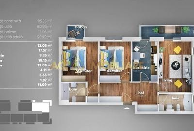 Apartament cu 3 camere decomandat, mobilat în Berceni - 8