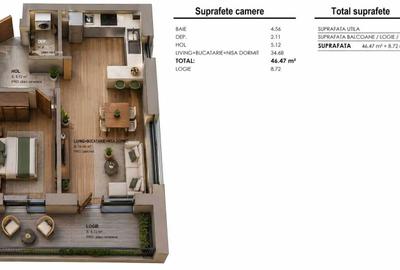 Apartament cu 2 camere în Avantgarden - 3