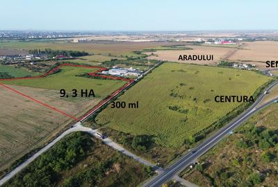 Teren cu PUZ logistic industrial, centura, autostrada,Timisoara NORD
