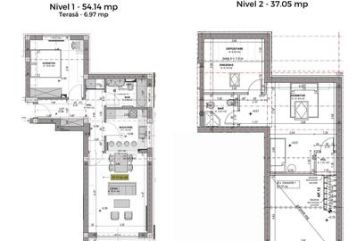 Penthouse cu 3 camere decomandat, mobilat în Exterior Vest - 9