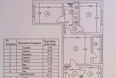 Apartament cu 3 camere semidecomandat, mobilat în Teiul Doamnei