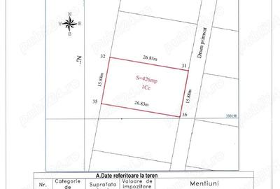 Teren de 426 mp, în Brâncoveanu - 3