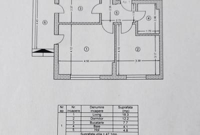 Apartament 2 camere decomandat 53.9 mp - Mobilat - Curte  50 mp Apartament 2 camere decomandat 53.9 mp - Mobilat - Curte  50 mp - 1