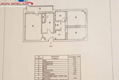 Apartament cu 3 camere decomandat în E3 - 9