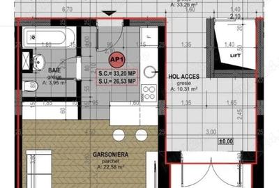 Garsonieră semidecomandată în Central - 1