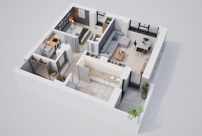 Ansamblu rezidential modern, 2 camere spațioase, aproape de autobuz - 7