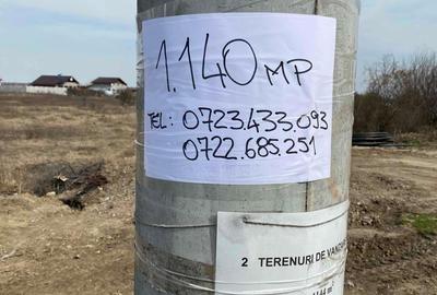 Teren de 1140 mp, în Domnești - 2