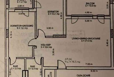 Apartament cu 3 camere în Lazaret - 2