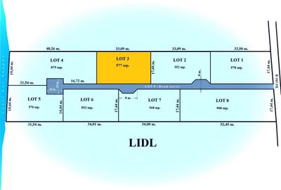 SNAGOV - langa Lidl si padure, 577 mp. teren intravilan cu deschidere de 33 ml. - 5