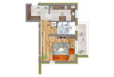 Apartament cu 2 camere în Sânpetru - 15