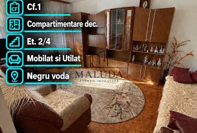 Apartament cu 2 camere decomandat, mobilat în Negru Vodă