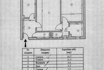 Apartament cu 2 camere semidecomandat în Dorobanți