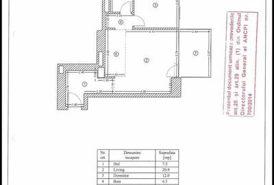 Apartament cu 2 camere semidecomandat în Tei