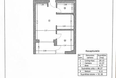 Apartament cu 2 camere în Aviației
