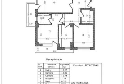 Apartament cu 3 camere în 1 Mai