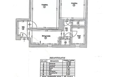 Apartament cu 2 camere semidecomandat, mobilat în Magheru