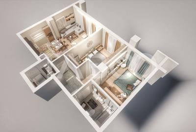 Apartament decomandat 3 camere 2 bai - bucatarie separata - parcare - 13