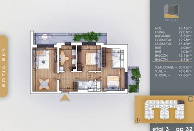 AP. 3 CAM. DECOMANDAT / 7 MIN. METROU N. TECLU - COMISION 0%!