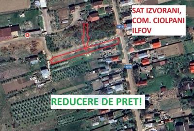 Teren intravilan 1.400mp Izvorani (IF), drum asfaltat, la 3 min de DN1 - 1