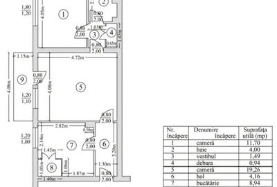 Apartament cu 2 camere semidecomandat în 9 Mai - 5