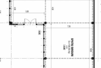Spatiu birouri 215 mp, vitrina 15 m, cartier Romanesti, zona - 3