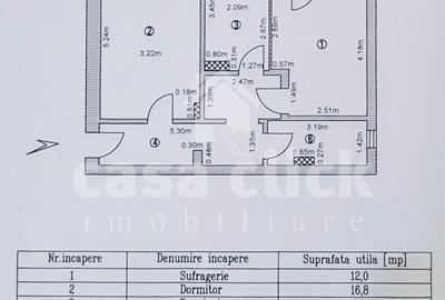 Apartament 2 camere decomandat, etaj 2, Tiglina 1 – bloc PS, 2 balcoane - 9
