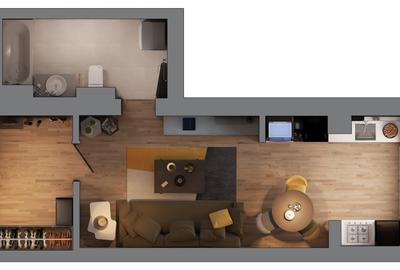 Garsoniera moderna si spatioasa tip A19, in Complexul Ivory Residence Pipera - 3