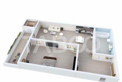 Apartament cu gradina 21 mp 2 camere 44 mp balcon parcare bl