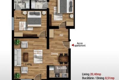 Apartament cu 3 camere decomandat în Zamora - 5