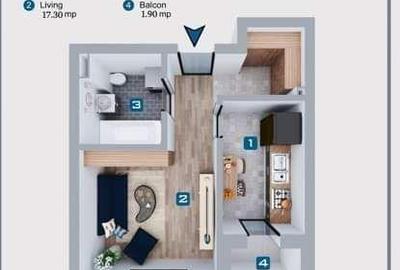 Garsonieră în Chiajna - 1