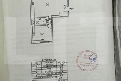 Apartament cu 2 camere, 43 mp, zona Viilor - 10