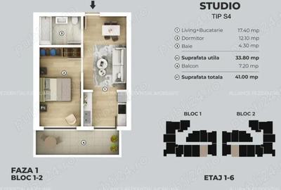 Apartament cu 2 camere decomandat în Central