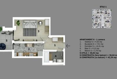 Garsoniera de vanzare -str. Oasului . Direct dezvoltator! Finisaje premium - 7