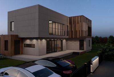 Casă Modernă 5 Camere | 200 mp | Teren 450 mp | Geamuri Mari, design industrial - 2