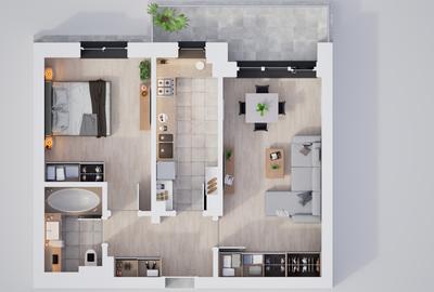 Apartament ideal de 2 camere, parcare subterană și verdeață din plin - 9