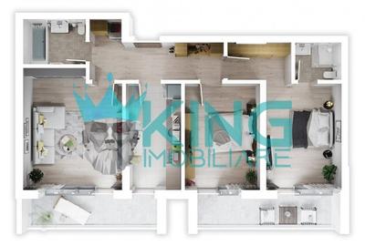 Apartament cu 3 camere decomandat, mobilat în Sud-Vest