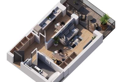 Garsonieră decomandată în Theodor Pallady - 2