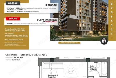 Garsonieră decomandată în Avantgarden - 2