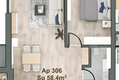 Apartament cu 2 camere semidecomandat în Gheorgheni