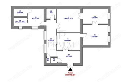 Apartament cu 4 camere decomandat în P-ța Maria