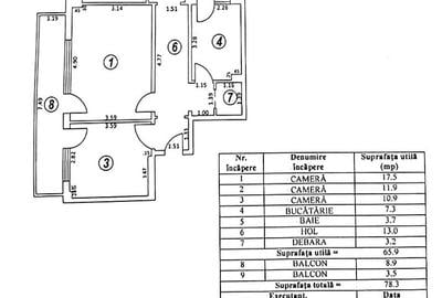 Apartament cu 3 camere decomandat, mobilat în Micro 19 - 10