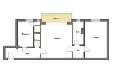 Apartament cu 2 camere semidecomandat în Aurel Vlaicu - 2