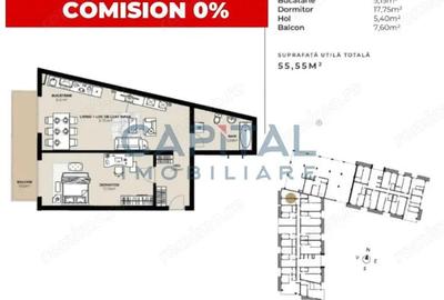 Apartament 2 camere Marasti cu parcare subterana - 1