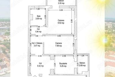 Apartament cu 3 camere decomandat în Lipovei - 7
