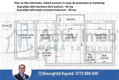Apartament cu 3 camere semidecomandat în Central - 5