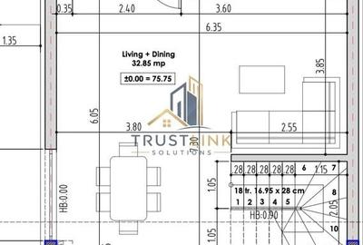 Duplex cu 4 camere cu Canalizare în Central - 4