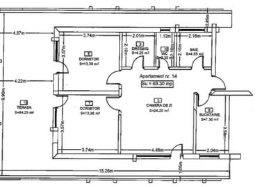 Apartament cu 3 camere semidecomandat în Florești - 2