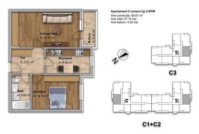 Apartament decomandat în Central