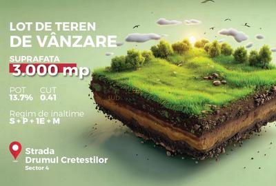 Teren Construcții intravilan de 3000 mp, în Apărătorii Patriei - 2